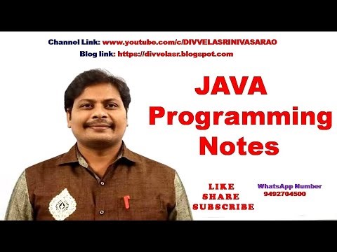 Java Programming Notes || OOPS Through Java Notes | Java Notes | Java | OOPS through Java Lab Manual