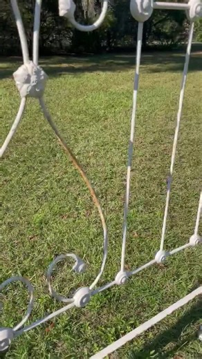 Antique Bed, 3/4 Full Size Iron Bed,farmhouse Bedroom, Metal Furniture, Shabby Chic Decor, French Farmhouse Decor, Fixer Upper, Guest, - Etsy