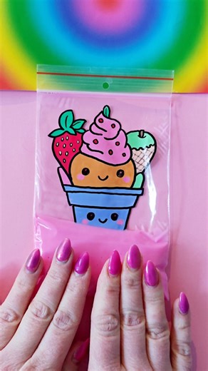 Cute Kawaii Food Art 🍓 #kawaii #cuteart #adorableart #drawing #doodle #kawaiifood