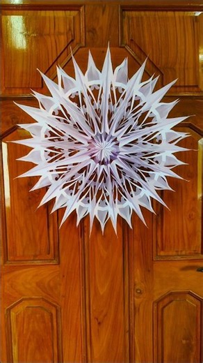 How to make paper snowflakes for decoration ❄️#shortvideo #youtubeshorts #youtubevideo #diy #craft