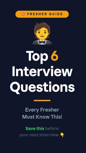 Top interview questions ✨Save this before your interview! 💾#interviewtips#selfintro#interviewprep