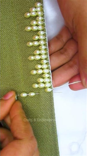 💖 So beautiful handmade border lace embroidery! 🪡🔥