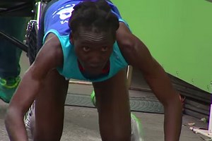 Watch: Brave Kenyan runner crawls across the finish line during gruelling Austin marathon