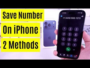 How to Save Number in iPhone 17 Pro, 17 Pro Max in iOS 26 | iPhone 16, 15, 14, 13