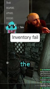 The inventory management struggle #skyrim #gamingfail