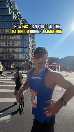 How fast can you go to the bathroom during a marathon