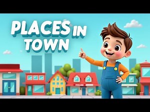 Buildings in Town! 🏫 Fun Kids Song | Learn Town Places & Community Helpers | Comet Sprouts