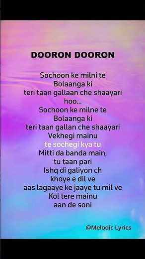Dooron Dooron Song (lyrics)👀🫰 | Paresh Pahuja | Melodic Lyrics #song #lyrics #viral