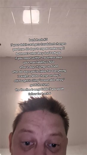 Connor Gallic - AI Automation Architect on Instagram: "reg E liability limits. the 2-day rule is real. comment "connor" for the dispute letter. #bankhacks #fraud #debitcard #connorgallic"