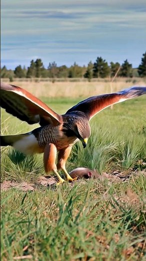 Red-tail hawk hunting technique that changes everything #falconry #birdsofprey #shorts
