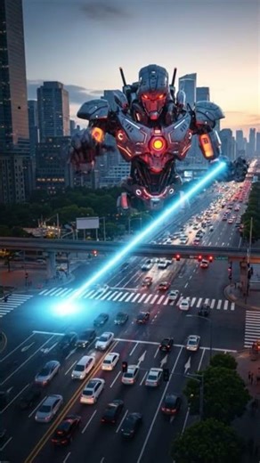 short story about a giant robot controlling traffic.