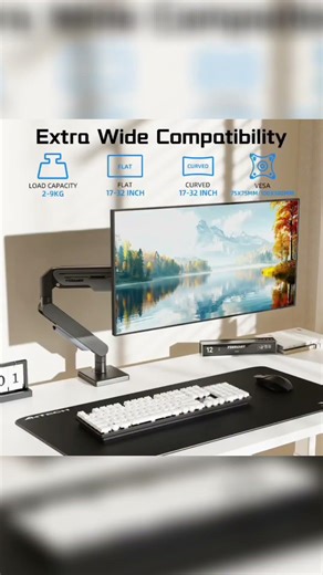 Ethu Black Single Monitor Arm Setup for Your Desk #ethu #desksetup