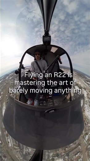 Day 7: Controllinh with my thoughts in the R22 🚁 #aviation #pilotlife #pilot #flying #helicopter