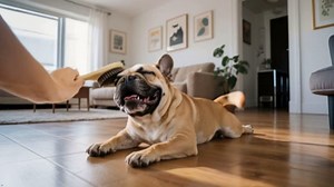 Soft Boar Bristle Dog Brush for Short Haired Dogs - Made of Wood, Gentle Deshedding & Grooming Tool, Ideal Dog Hair Brush for Pets, Dog Brushes for Grooming and Shedding （Large）