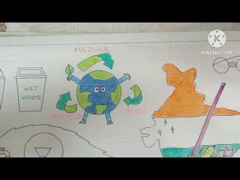 Swatch bharat abhiyan drawing easy with oil pastels/Swatchhta Mission drawing/clean India greenIndia