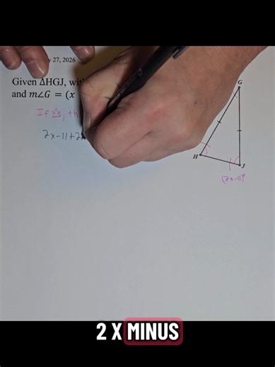 Solving Math Problems Upside Down: Day 58 Isosceles Triangle February 27, 2026. #365daysofmath #mathematics #weareallaboutthemathematicals #writingupsidedown #isoscelestriangle