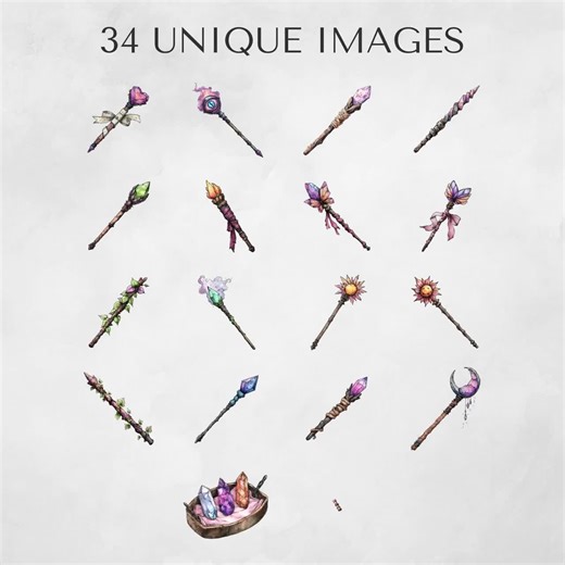 Magic Wands Clipart Pack for Commercial Use, Wizard School PNG, Fairy Wand Art, Halloween Graphics, Magic Clip Art, DIGITAL DOWNLOAD - Etsy UK