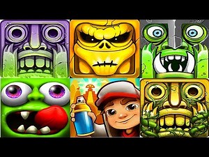 Subway Surfers, Zombie Tsunami , Monster Run, Zombie Run and Temple Run 2 (Spooky and Lost Jungle)