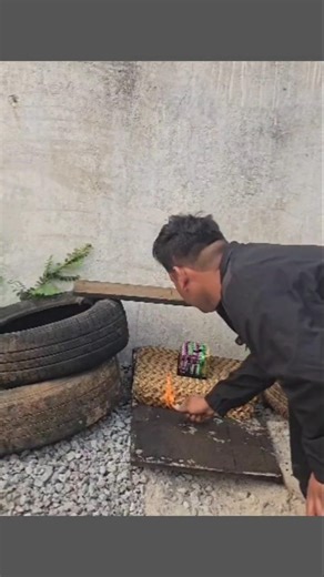 Mr. Hyderabadi Hacker || 50 lighter vs fire🔥 #lighterblast #lighter #experiment #50lighters