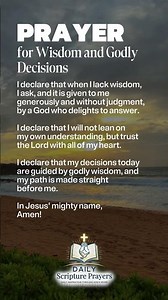 Say this prayer for Wisdom to make Godly Decisions!