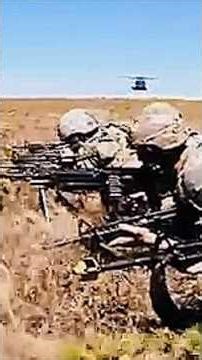 US Military Air Assault Soldiers March with Helicopter Support.#army #militarycapabilities #military