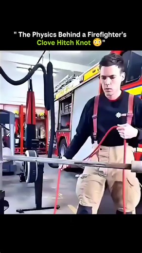 KNOWLEDGE MATRIX on Instagram: "🧵🔥 The Physics Behind a Firefighter Clove Hitch Knot The clove hitch may look simple, but its holding power is rooted in physics and friction. 1. Dual Loop Structure: Two opposing loops wrap around an object. 2. Friction Over Force: The knot grips by increasing surface friction, not locking. 3. Load Distribution: Weight is shared evenly across both wraps. 4. Normal Force Increase: Tension presses the rope harder against the object. 5. Self-Tightening Effect: Mor