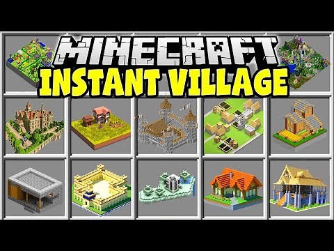 Minecraft INSTANT VILLAGES MOD | CREATE A HUGE MINECRAFT VILLAGE INSTANTLY!!