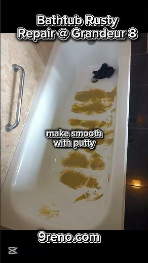 🛁 Bathtub Rust Repair & Resurfacing at Grandeur 8 Condo Singapore ✨ #bathtubrepair