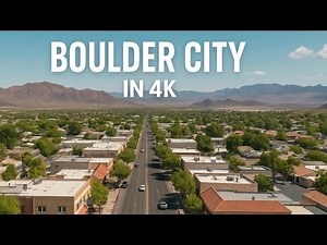 4K Drive Through Boulder City, Nevada | Scenic Desert Town Tour | USA
