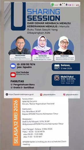 Zoom tgl 12 Mei 2026 ada sertifikat gratis#pelatihan #sertifikasiprofesi #pelatihankerja #zoom