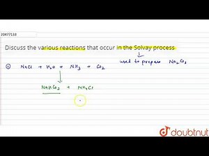 Discuss the various reactions that occur in the Solvay process...