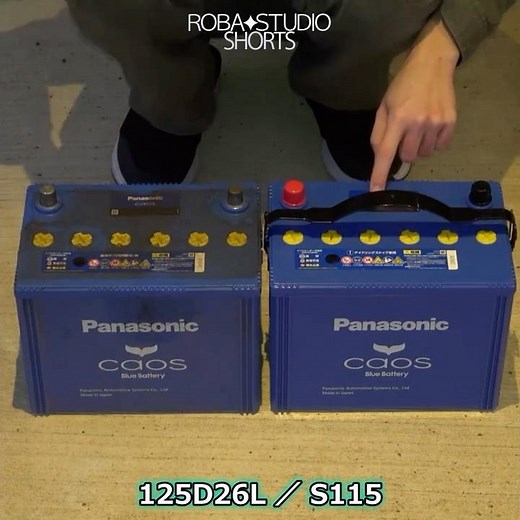 Installing an idle stop battery in a standard car [ROBA✦STUDIO] #Shorts