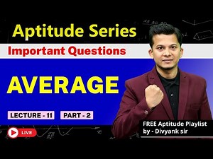 Day 11: Aptitude Questions & Solutions | Average Question Solving - Part 2 | Aptitude Prep Series