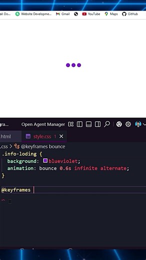 Create Loading Dots using pure CSS 🎓🧑‍💻 #coding #animation #htmlcss