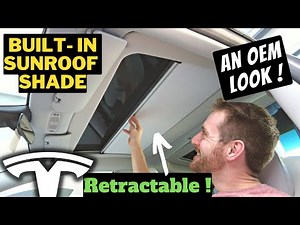 NEW- Tesla Built-In Retractable Sunroof Shade- An OEM Look | Model Y - Model 3 | Install + Review