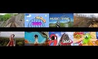 Mix of 8 videos from youtube : 8 roller coaster parision