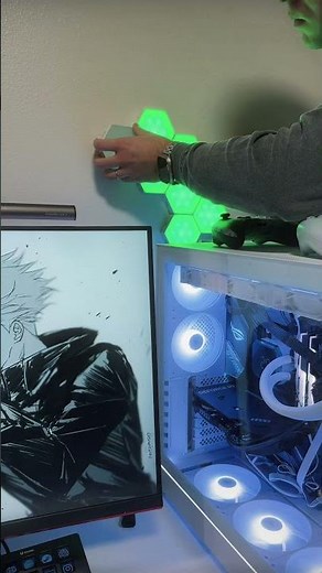 Hexagonal Gaming LED Light 🔷 Instant Setup Upgrade!