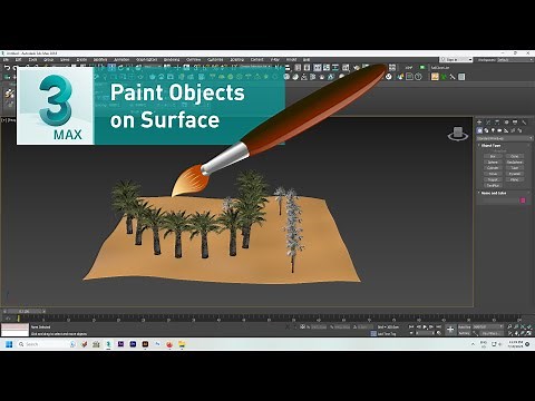 How to Paint any object on any surface -3ds Max - 5 Minutes Tutorials