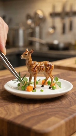 Tiny Deer Roast! 🦌🔥 | Ultra-Realistic Miniature Cooking ASMR#asmr #shorts