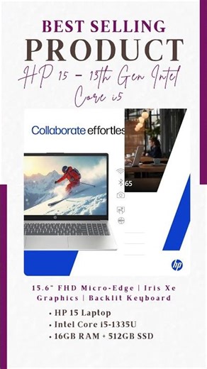 HP 15 – 13th Gen Intel Core i5 (16GB+512GB SSD)