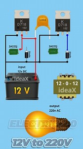 207K views · 1.2K reactions | 12V DC to 220V AC Inverter Circuit #electronic #diy #inverter | Electric 2.0 | Facebook