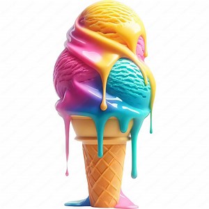 Melting Ice Cream Clipart Bundle: Dessert Art (digital Download) - Etsy