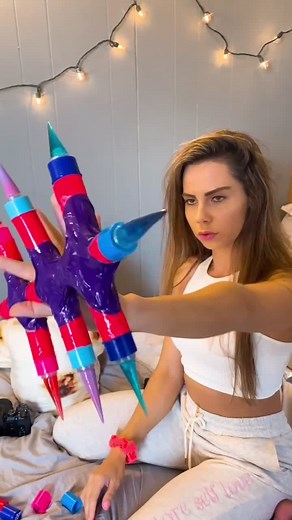 Push Pop 10,000 ! Full tutorial in my bio 🤪 #pushpops #candy #selfdefense #diy