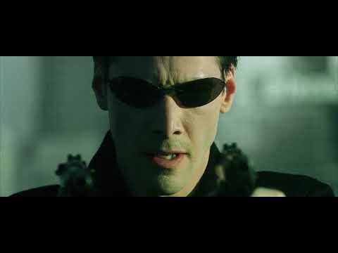 neo helicopter chase & bullet time moment matrix