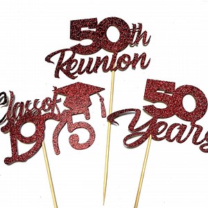 3 Class Reunion Centerpiece Sticks or Cutouts, Class Reunion Party Decorations, 50th Class Reunion, 50 Years, Any Year - Etsy