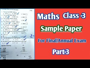 Maths Sample Paper Class -3 part-3