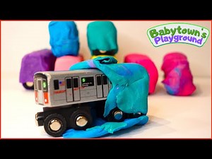 Play-Doh Subway Train Toy Surprise | MTA Subway Trains