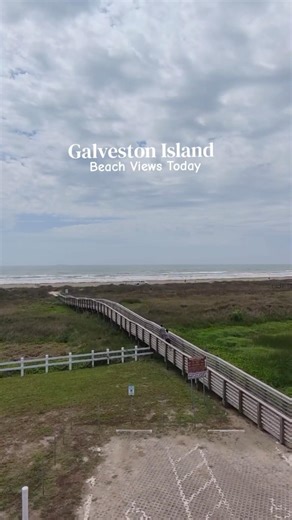 Galveston Island beach views today