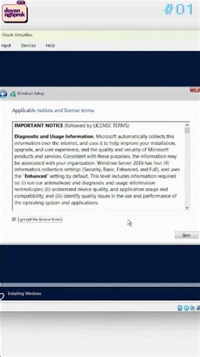 Cara Install Windows Server 2016 di VirtualBox 🔥 Cepat & Mudah #shorts #windows #yutubeshorts