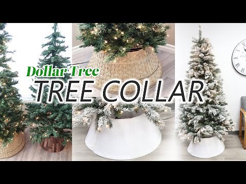 CHRISTMAS TREE COLLAR DIY / $1 Laundry Basket Christmas DIY/ Dollar Tree DIY